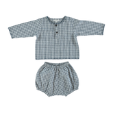 BEBE ORGANIC RIGEL 2PC CHECKED SET